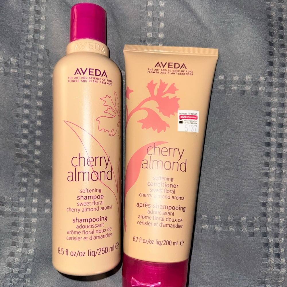 Aveda Cherry Almond Hair Care Duo with Pink Accents